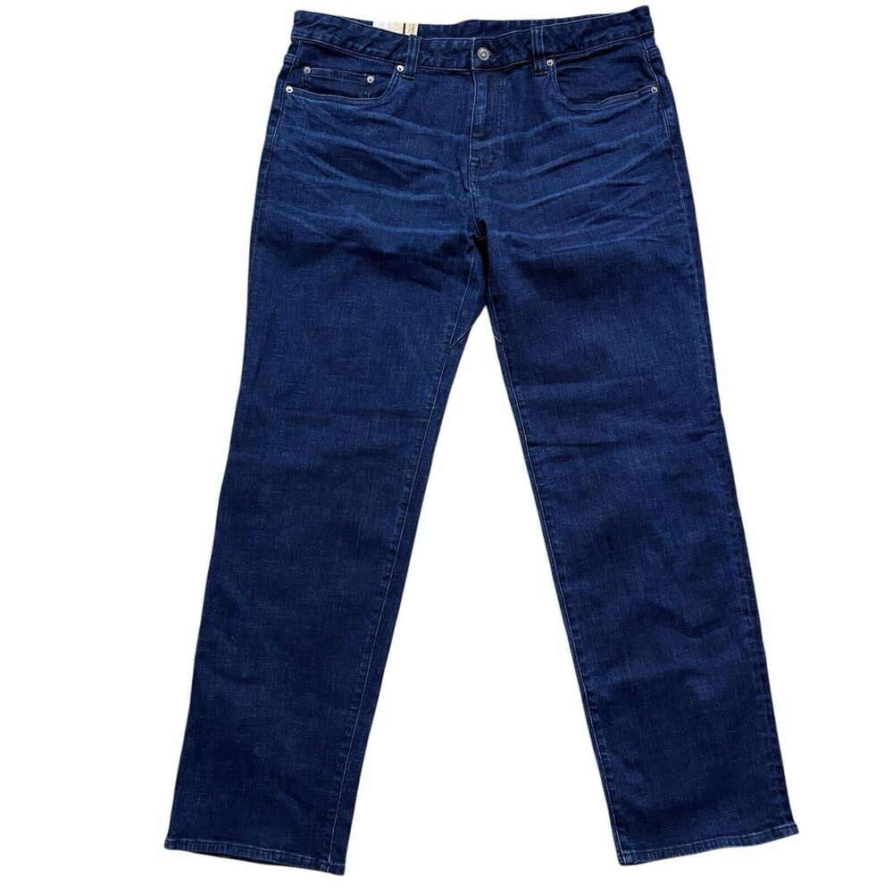 Prana Hillgard Jean Mens 38x32 Straight Leg Stretch Denim 5 Pocket Dark Wash NWT